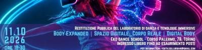 Restituzione Pubblica del laboratorio "Body Expanded | Spazio Digitale_Corpo Reale | Digital Body" e a cura di Mario Coccetti e Gianluca Benvenuti